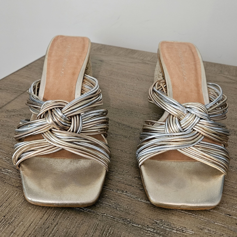 Andre Assous Kelsie Metallic Mule Sandals